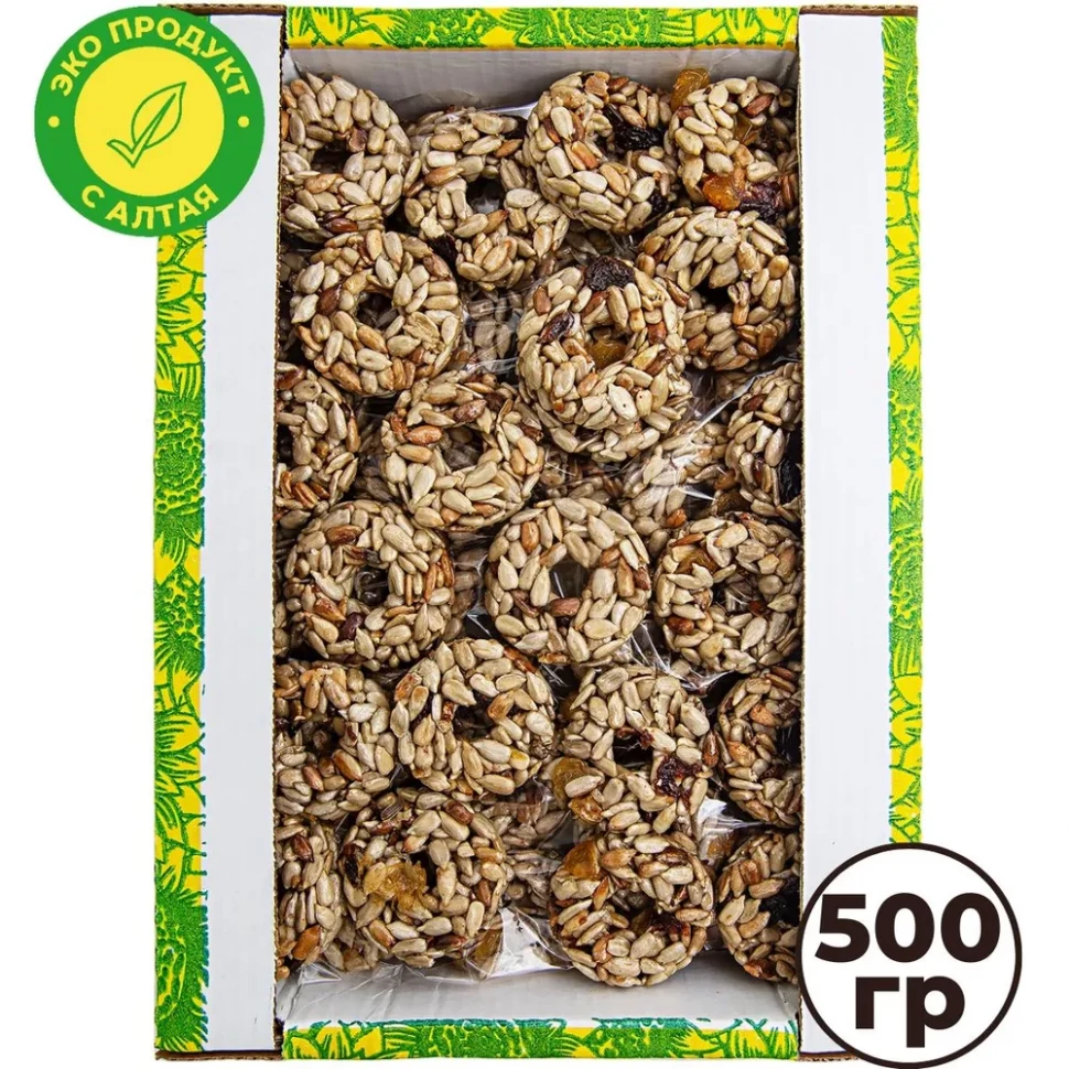  Козинаки из подсолнечника с медом и сухофруктами "Зачетные" 500г в Туапсе