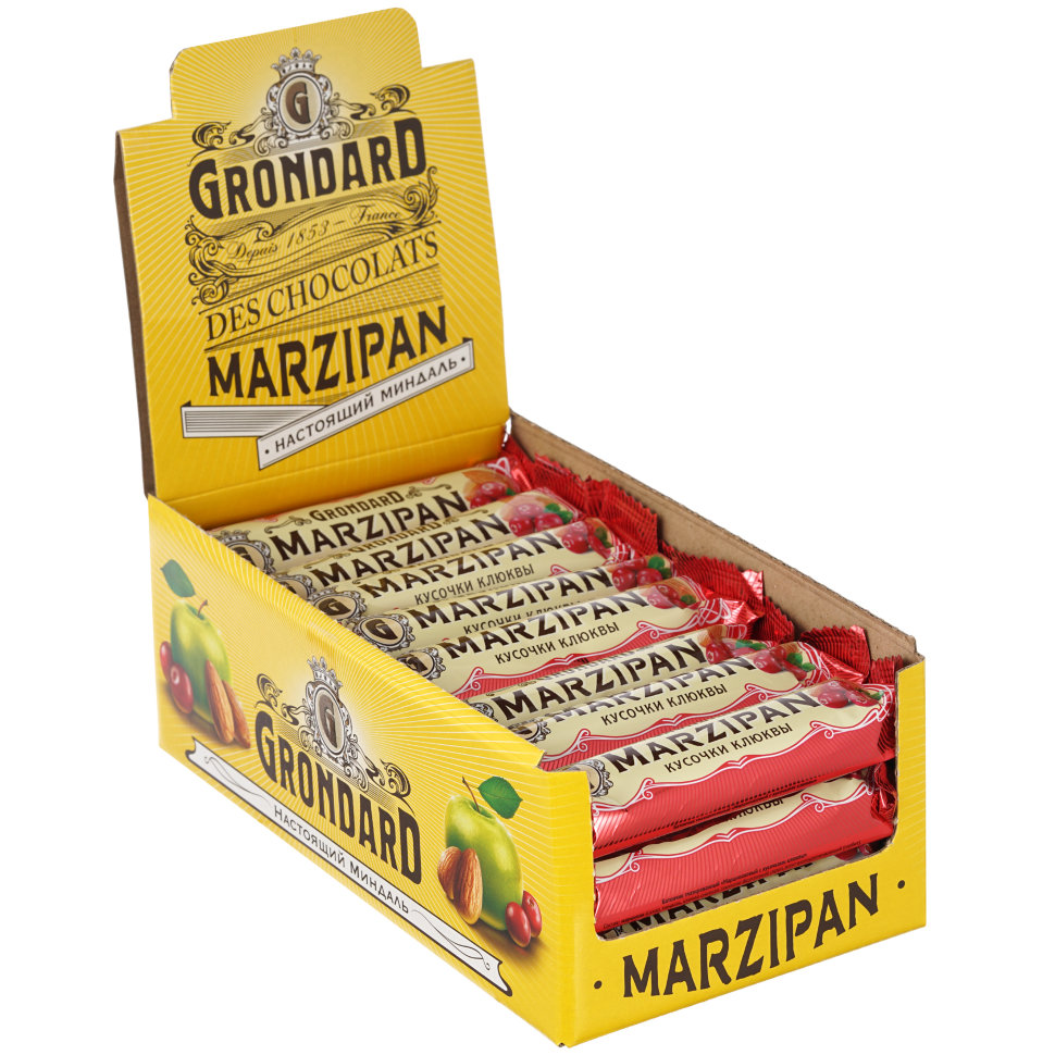  TM Grondard     (8415) Батончики глазированные Марципановые Клюква, (24шт по 50г)    в Туапсе