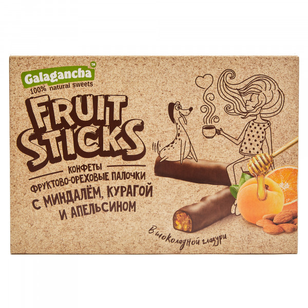 №2 Берестов КРАФТ Fruit Stiсks с курагой и миндалем, 175г   в Туапсе
