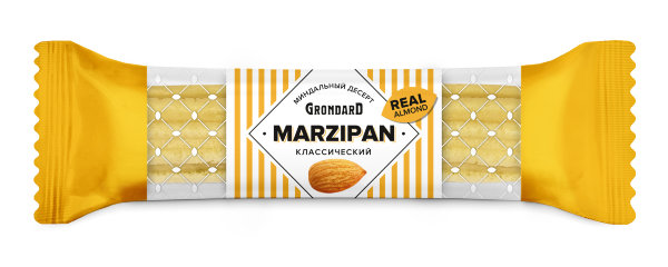 №1 TM Grondard   (10361) Батончики НЕглазированные Марципановые Классика, (28шт по 40г)        в Туапсе