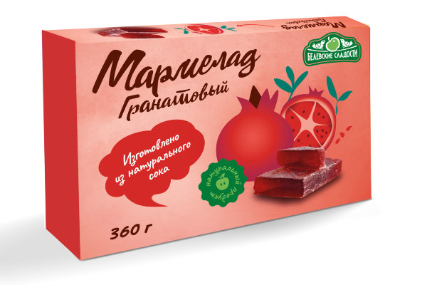 №2 Мармелад  "Гранатовый" белевский 360г  в Туапсе