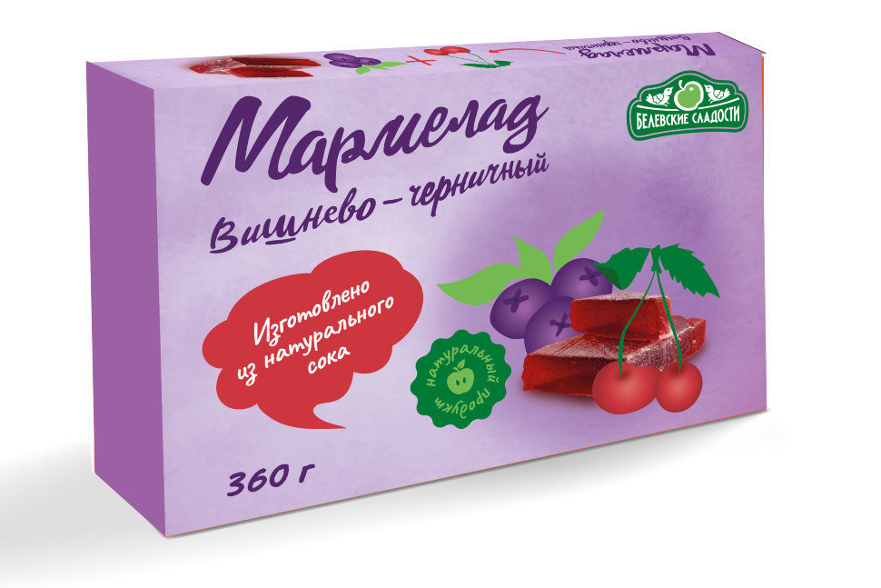  Мармелад  "Вишнево-черничный" белевский 360г   в Туапсе