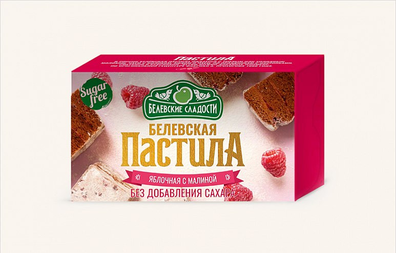  Пастила  200г диетическая с МАЛИНОЙ, НОВЫЙ ФОРМАТ (4*50г)   в Туапсе