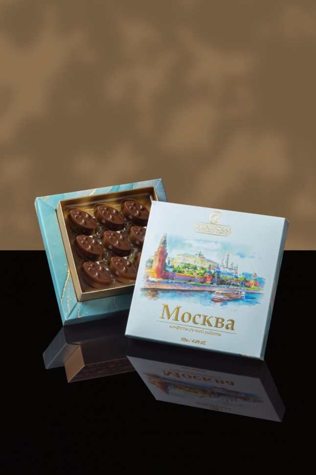  Пушкинская фабрика Конфеты Миндаль (Москва), 115г(голубая коробка) в Туапсе