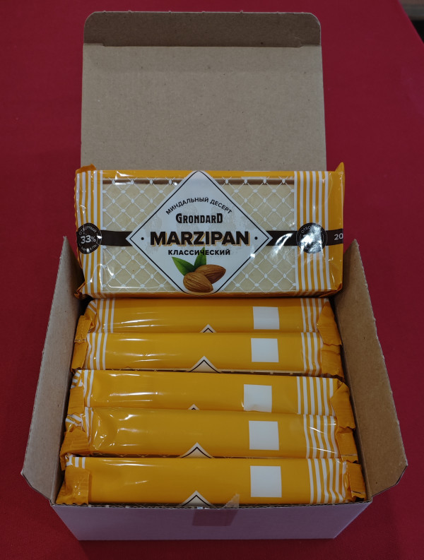 №1 TM Grondard      (11133) Марципан 33%, (блок 6 шт по 200г)             в Туапсе