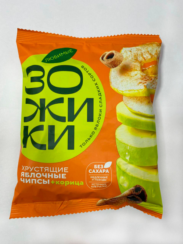 №1 Зожики Яблочные+корица чипсы, 25г  в Туапсе