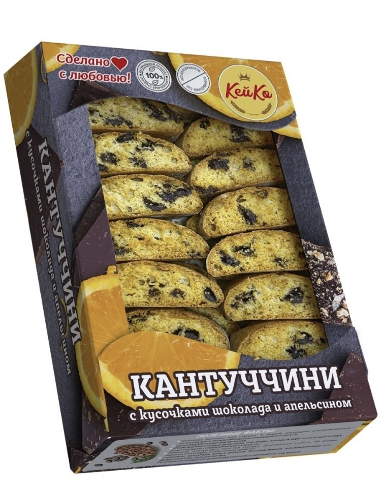  Кей Ко Кантуччини с кусочками шоколада и апельсином, 200г   в Туапсе