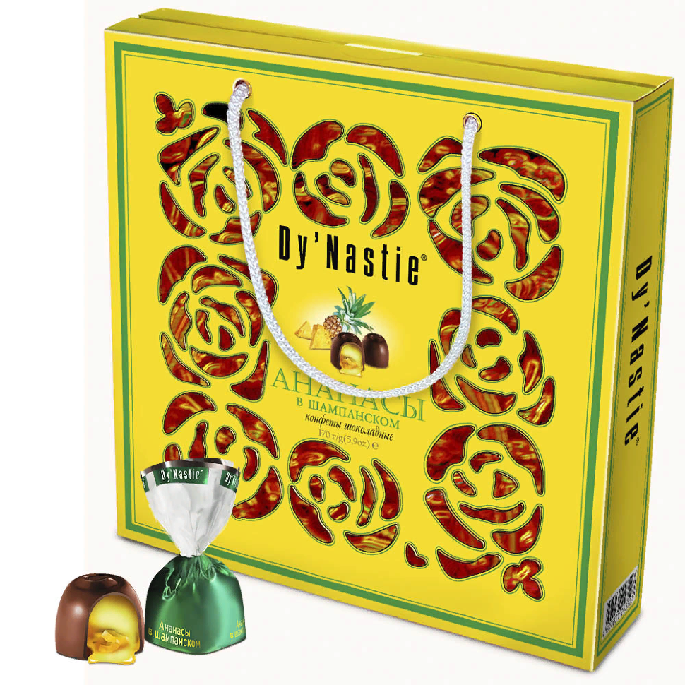  Династия Сумка Конфеты "Ананасы в шампанском", 220г   в Туапсе