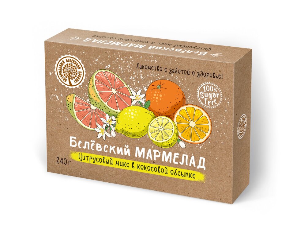  Мармелад белевский на фруктозе 240г "Цитрусовый микс" в Туапсе