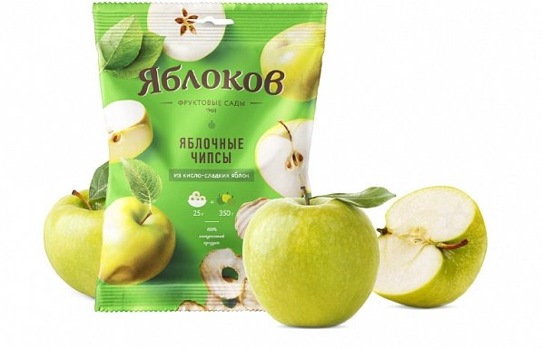  Яблочные чипсы из кисло-сладких яблок 25г в Туапсе